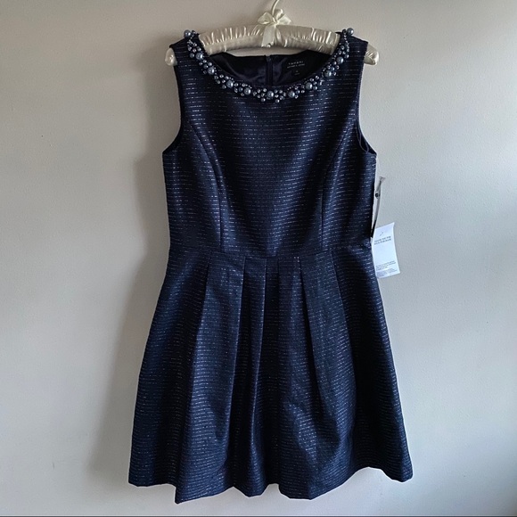 Tahari Navy formal dress - Picture 1 of 5